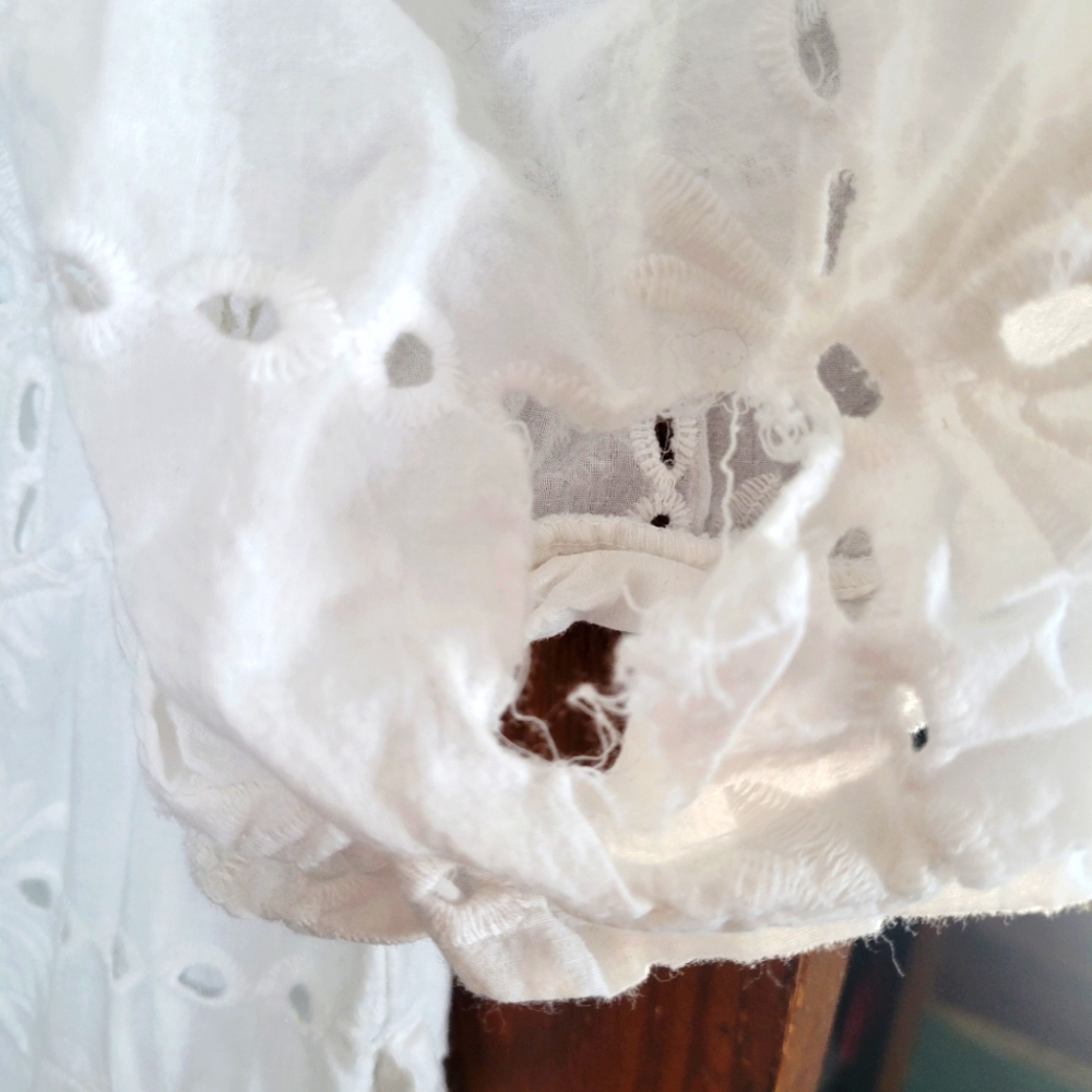 Eyelet Lace Puffsleeve Minidress - Picture 4 of 4